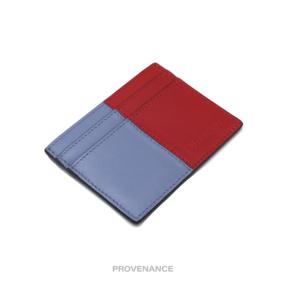 🔴 Burberry Card Holder Wallet - Colorblock Leather - Picture 5 of 8